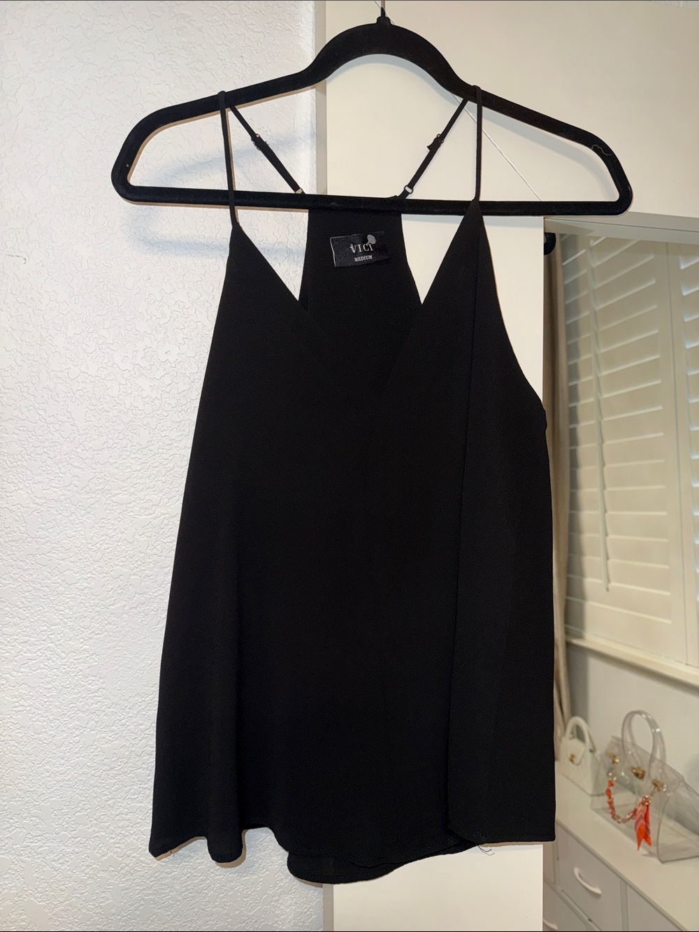 Vici Black Strapless-Look Spaghetti Strap Slip Dress